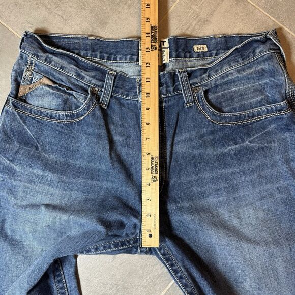 Ariat M4 Gulch Relaxed Boot Cut Jeans Men 36x36 Blue Cotton - Picture 11 of 16